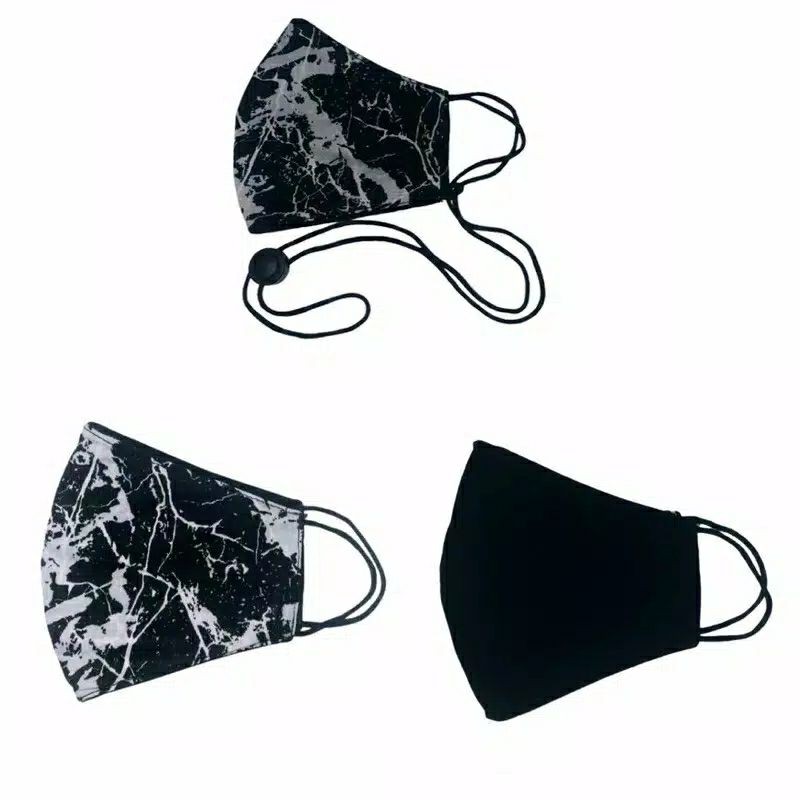 Jual M01 Masker Kain Double Motif Earloop Stopper Shopee Indonesia