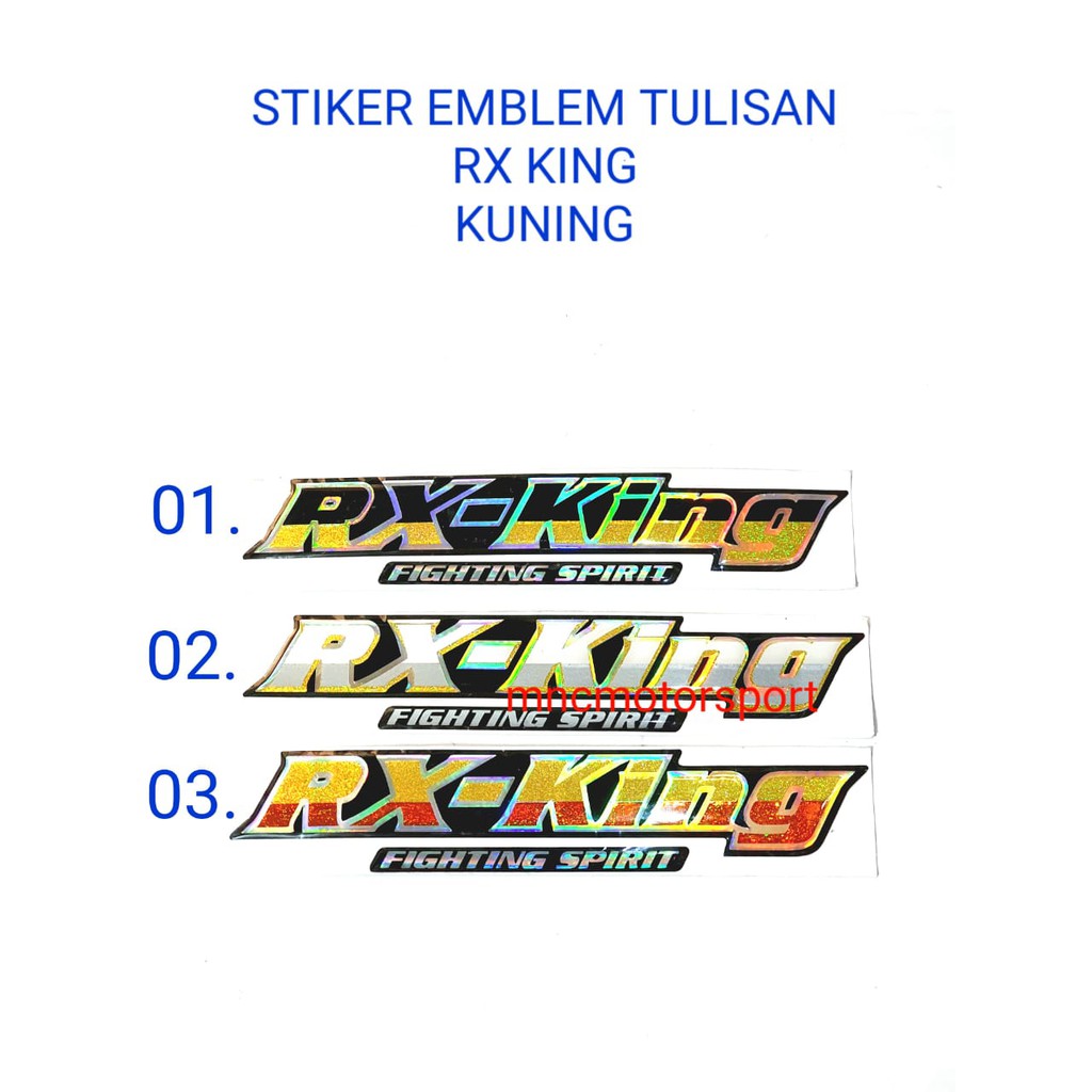 Jual Stiker Emblem Tulisan Rx King Kuning X Cm Harga Per Set