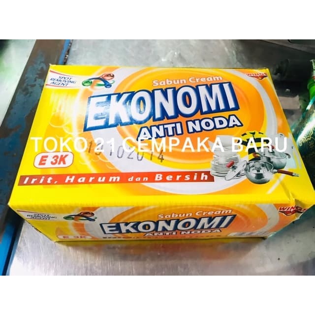 Jual Sabun Cream Ekonomi Anti Noda KUNING Box E 3K Sabun Colek Krim