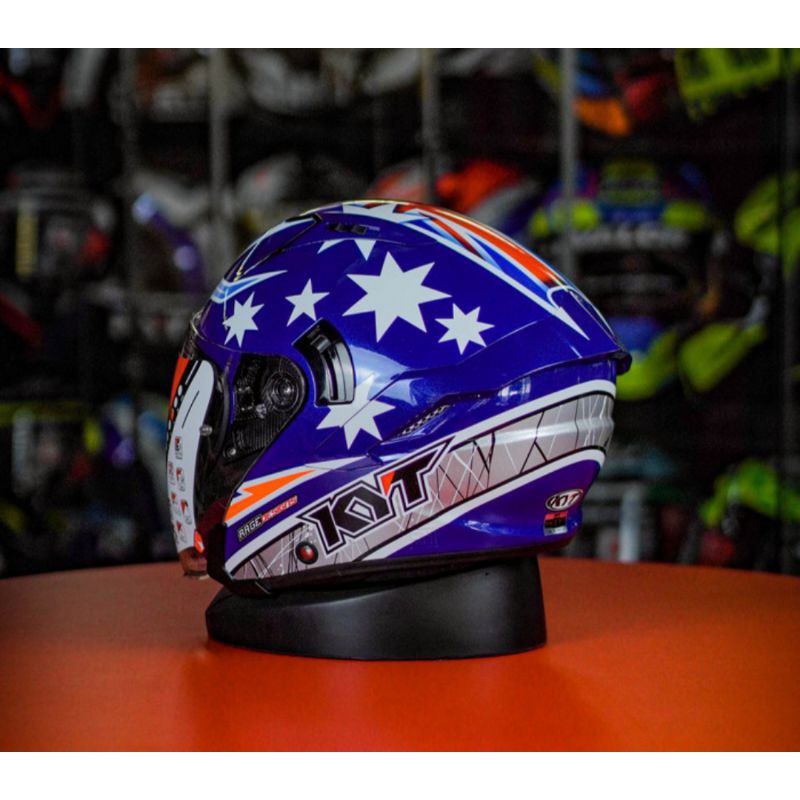 Jual Helm Kyt Nfj Brock Parkes Blue Star Nf J Brok Parkes Shopee