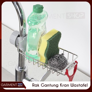 Jual Rak Gantungan Kran Stainless Keran Tempat Spons Cuci Piring