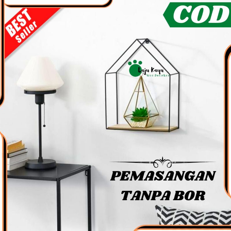 Jual Rak Dinding Besi Minimalis Hiasan Dekorasi Ambalan Dinding Model