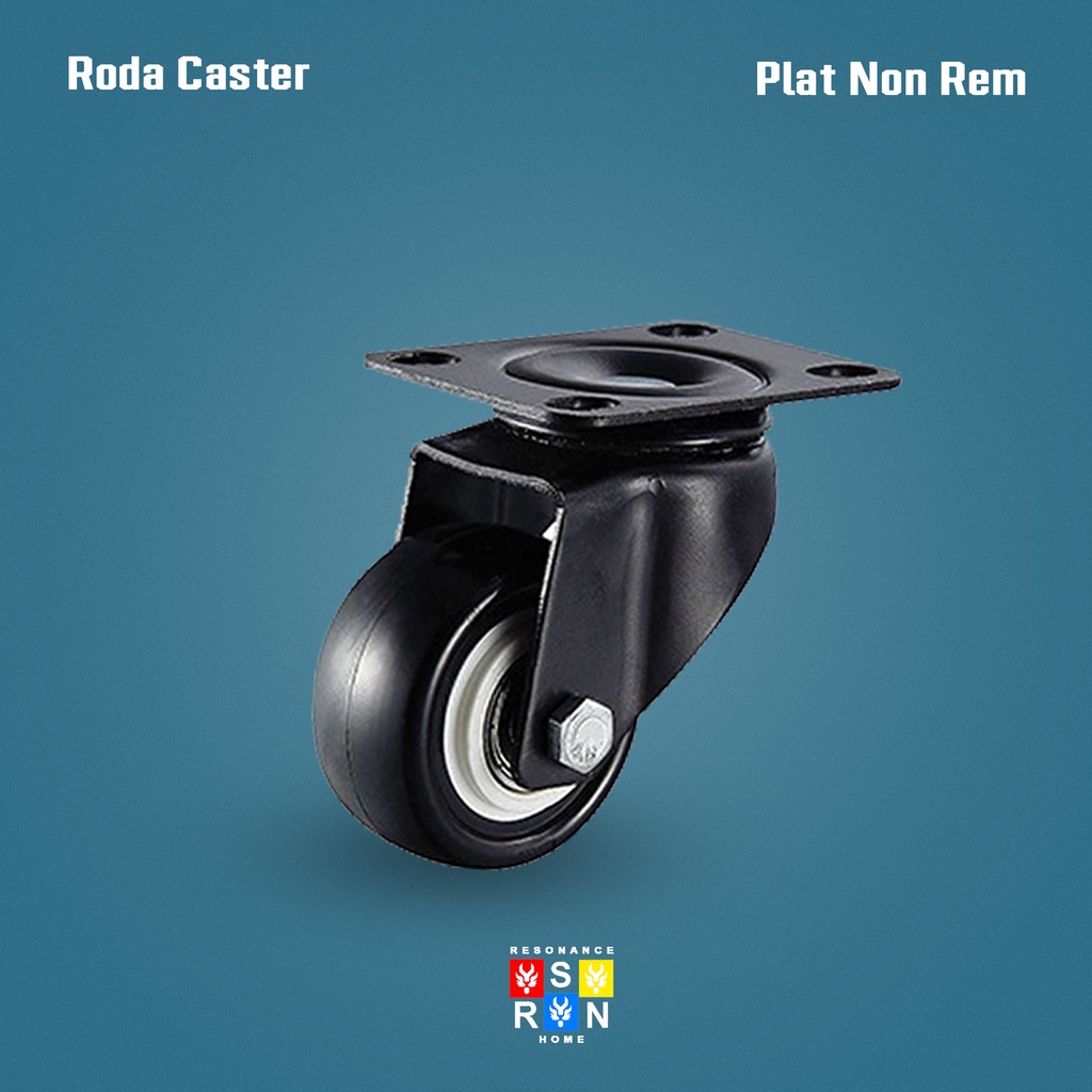 Jual Roda Kursi Kantor Caster TEBAL Plat Rem Non Rem 50mm 2inch