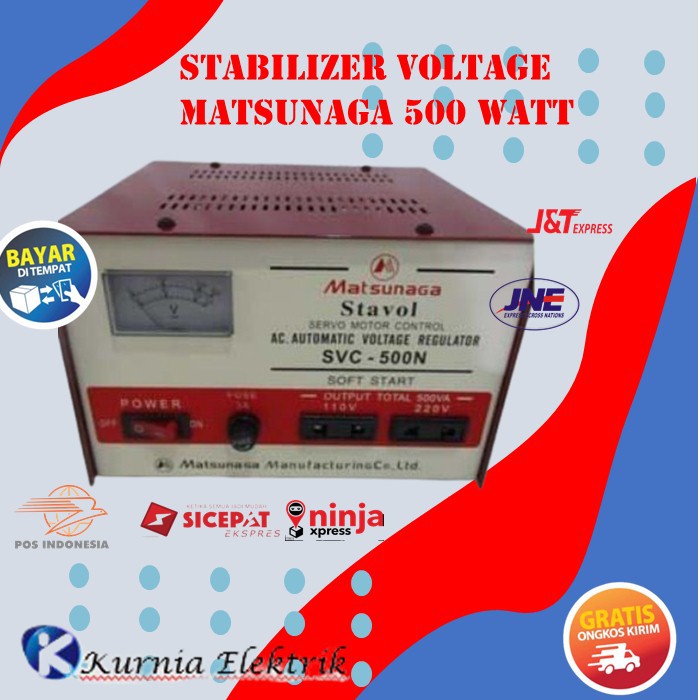 Jual Alat Penstabil Tegangan Voltase Stabilizer Stavol 500 Watt Servo