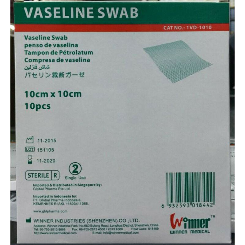 Jual Vaseline Swab Cm X Cm Sejenis Supratule Shopee Indonesia