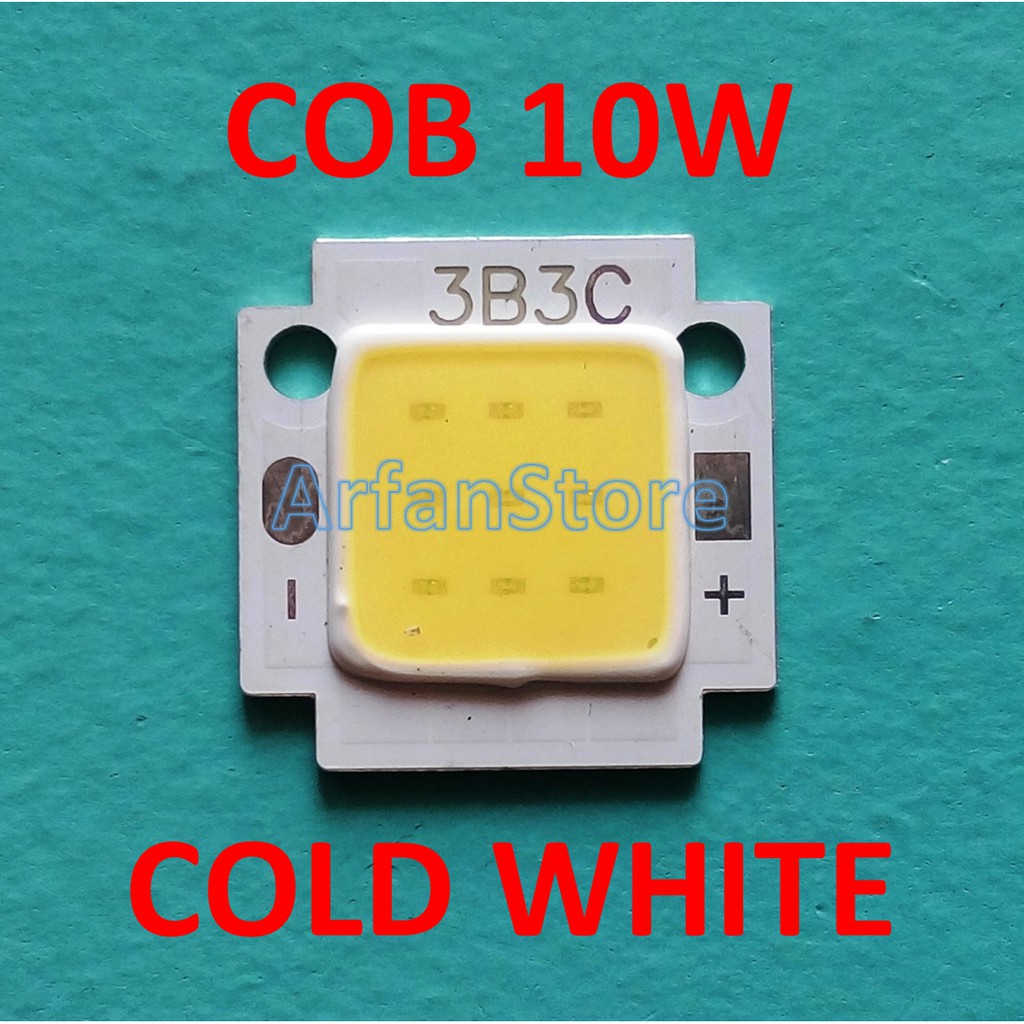 Jual LED COB 10W Cold White HPL Putih High Power Ultra Bright Chip