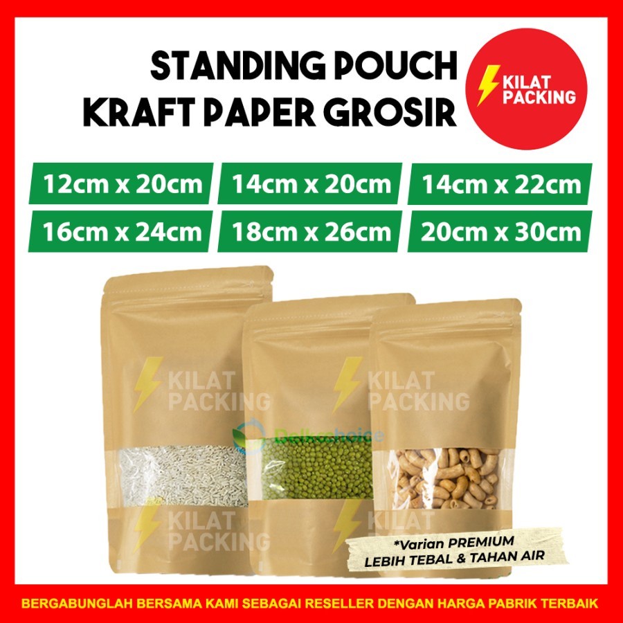 Jual Plastik Klip Standing Pouch Kemasan Klip Kemasan Makanan Ziplock