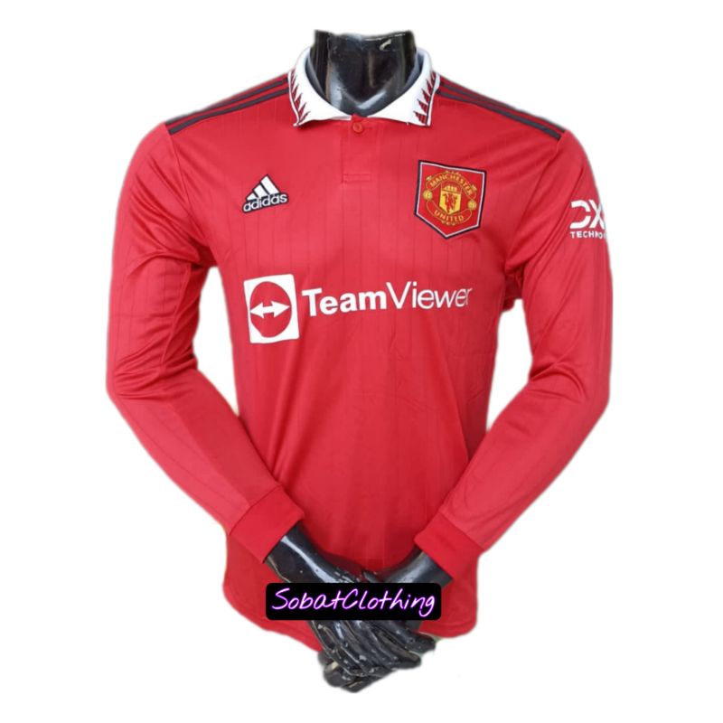 Jual Jersey Manchester United Home Long Sleeve LS Edisi 2022 2023 Top