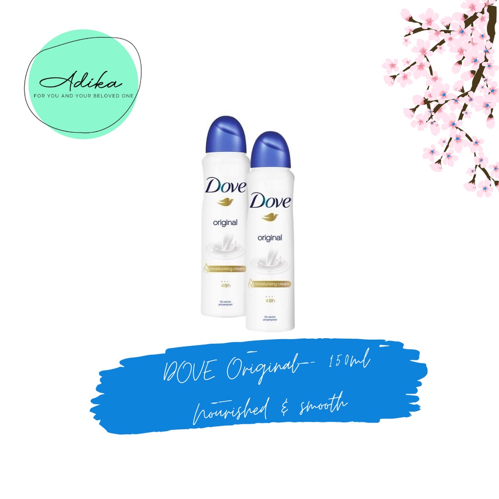 Jual Dove Original Nourished Smooth Deodorant Spray 150 Ml Shopee