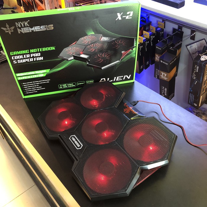 Jual NYK X2 Alien Gaming Cooling Pad Laptop 5 Fan Shopee Indonesia