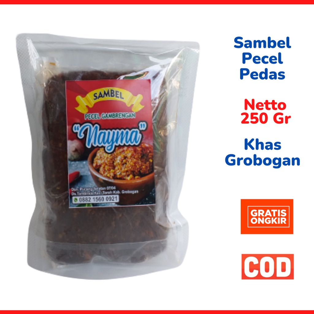 Jual Sambel Pecel Gambrengan Bumbu Pecel Sambel Pecel Khas Grobogan 250