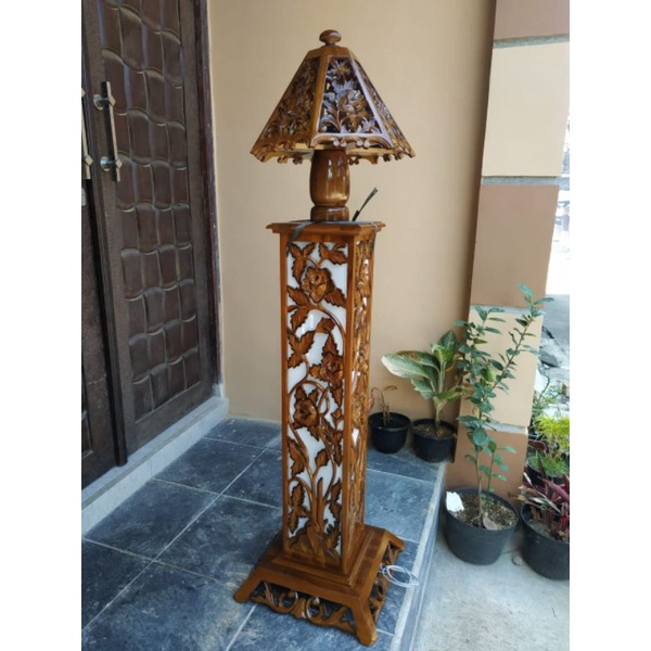 Jual Lampu Hias Ukir Kayu Jati Shopee Indonesia