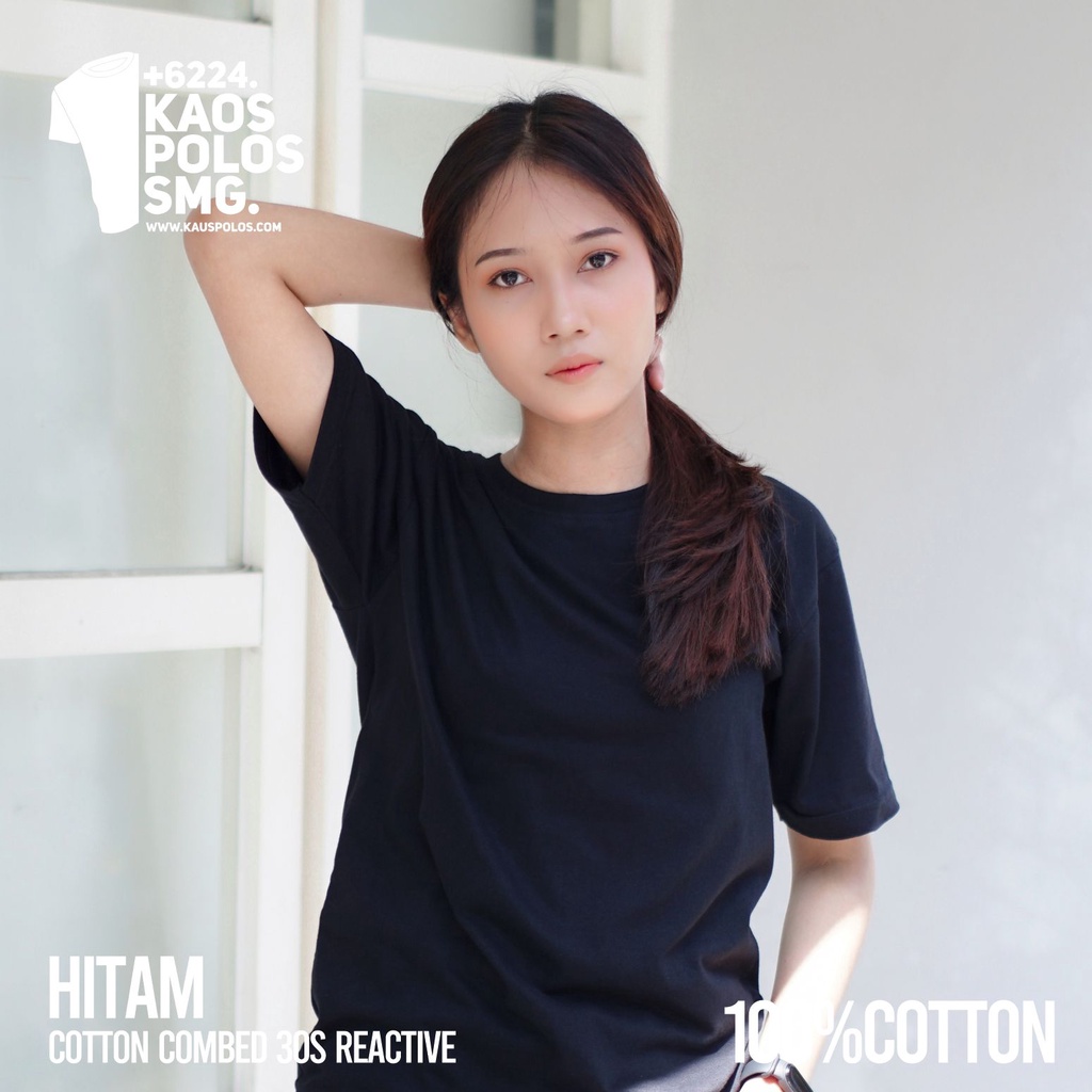 Jual KAOS POLOS HITAM PENDEK COTTON COMBED 30s PREMIUM Shopee Indonesia