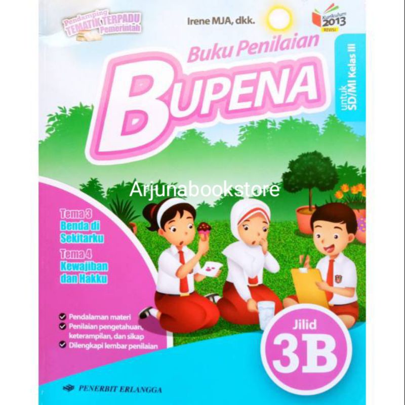 Jual BUKU BUPENA 3A 3B 3C 3D Kelas 3 SD Penerbit Erlangga Shopee