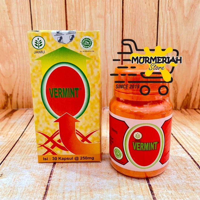 Jual Vermint Botol Isi Kapsul Cacing Obat Tipes Demam Vermin