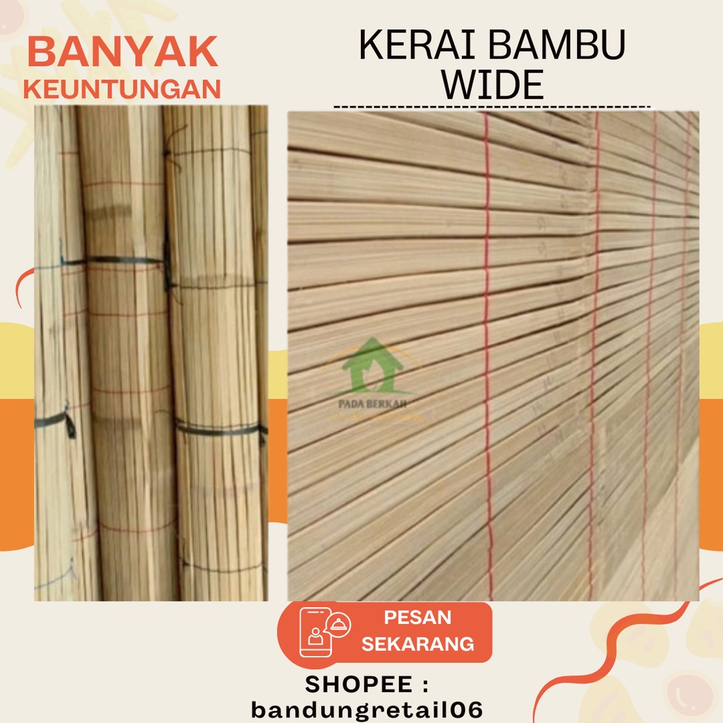 Jual READY STOK Kerai Bambu Gulung Kerai Bambu WIDE 1 Meter X 2 Meter