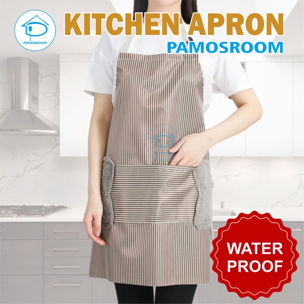 Jual Pamosroom Apron Waterproof Celemek Masak Dapur Wanita Pria Celemek