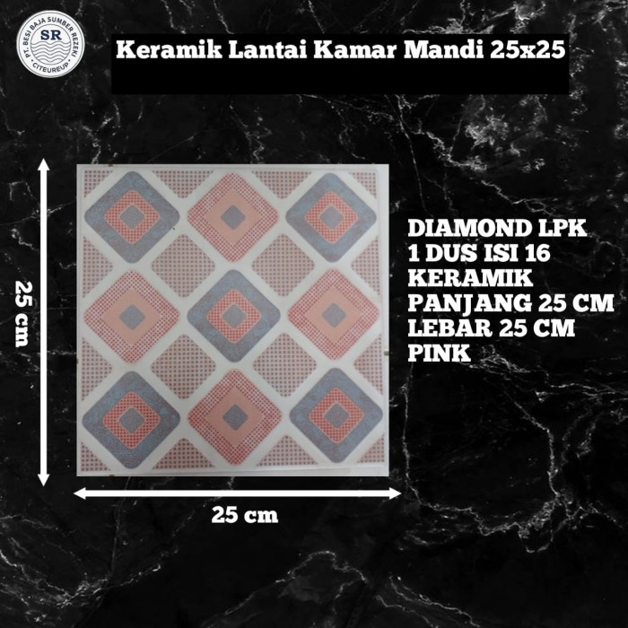 Jual Keramik Lantai Kamar Mandi 25X25 Diamond Lpk Keramik Kasar