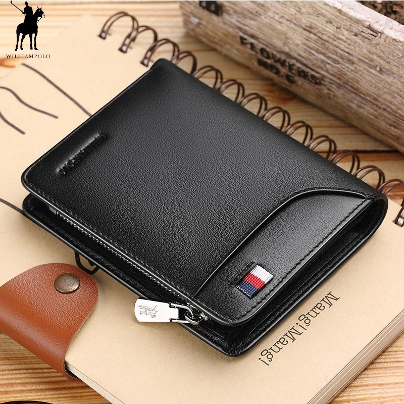 Jual Harga Hemat Brand Genuine Leather Men Wallet With Card Holder Man