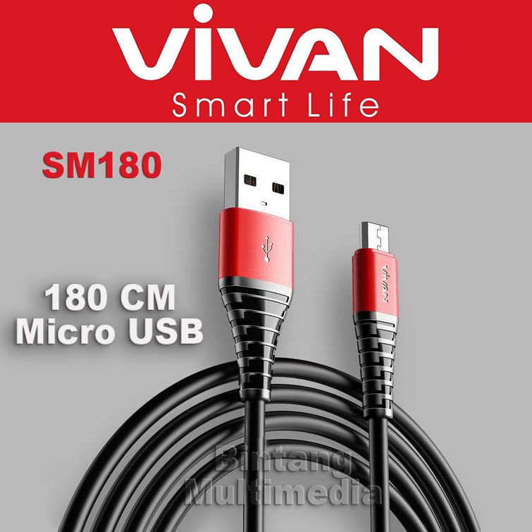 Jual Kabel Data Charger Vivan Sm Micro Usb Hp Panjang Cm