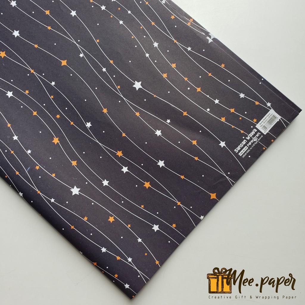 Jual Kertas Kado Sansan Wawa Motif Gelombang Star Bungkus Wrapping