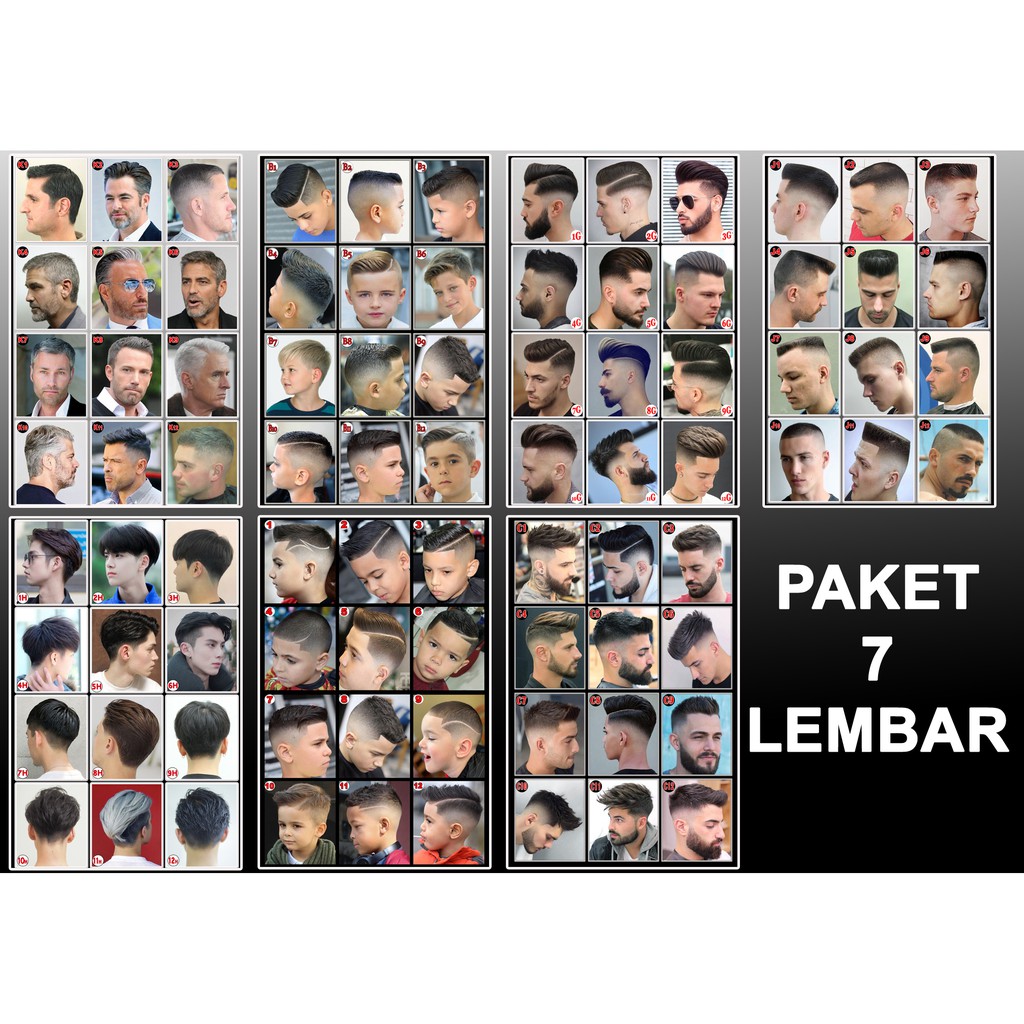 Jual Poster Babershop Pangkas Rambut Salon Model Terbaru Hiasan