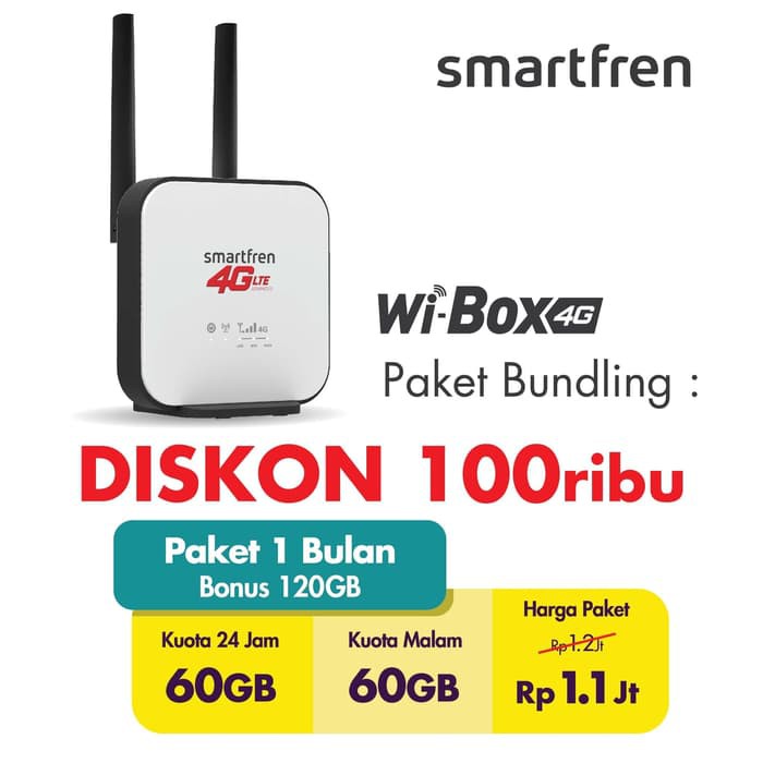 Jual Modem Mifi Wireless Router Smartfren Wi Box Speed G Lte Paket