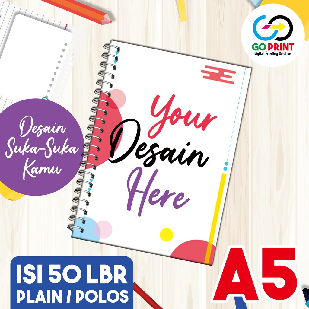 Jual Notebook Custom A Spiral Block Note Custom Souvenir Isi Hvs