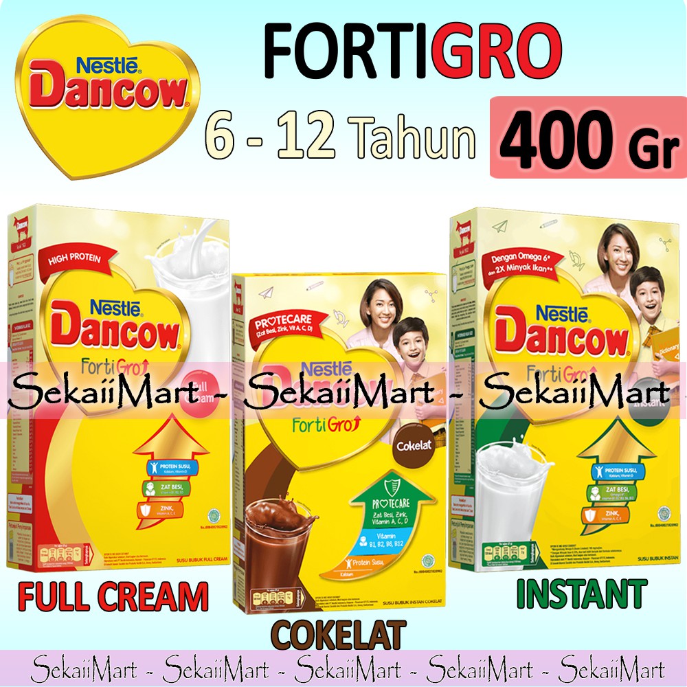 Jual Dancow Fortigro G Instant Cokelat Full Cream Susu Bubuk