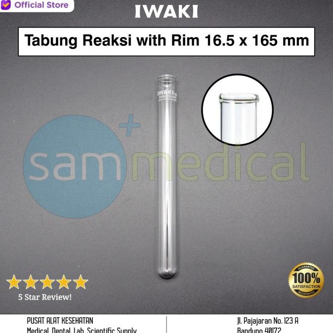 Jual Iwaki Tabung Reaksi With Rim X Mm Satuan Shopee Indonesia