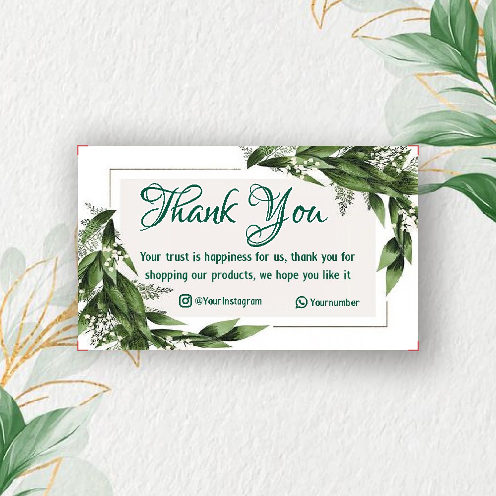 Jual Thank You Card Kartu Ucapan Hampers Thanks Card Kartu Ucapan