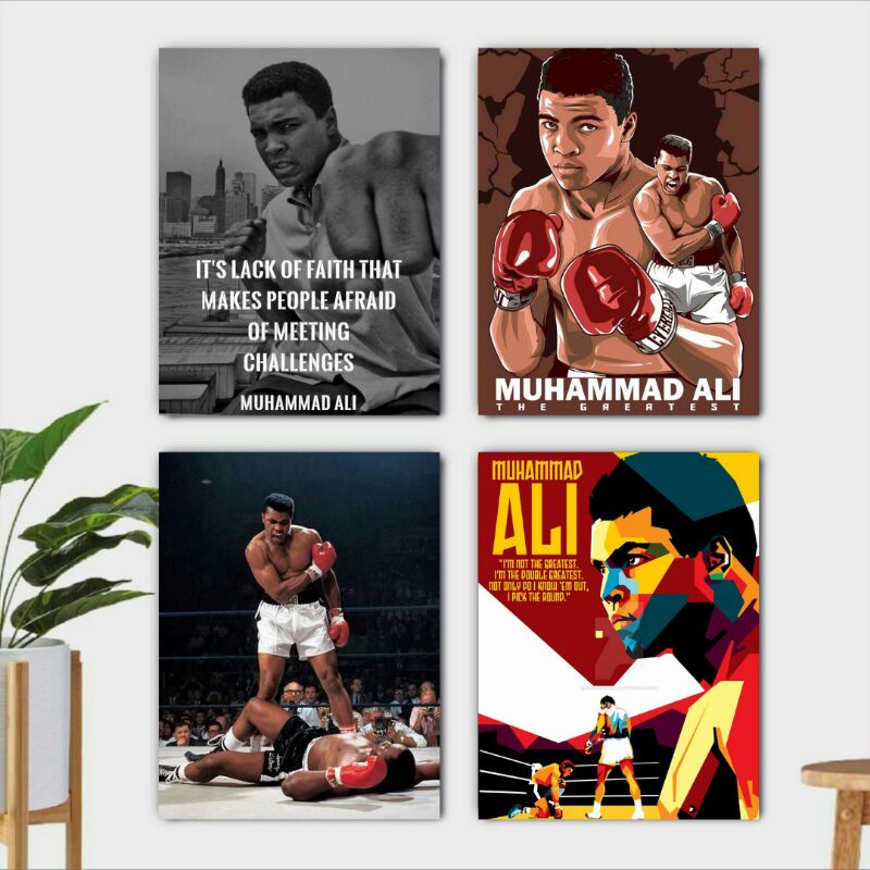 Jual Hiasan Dinding Sport Fighter Muhammad Ali Wall Decor Rumah Poster