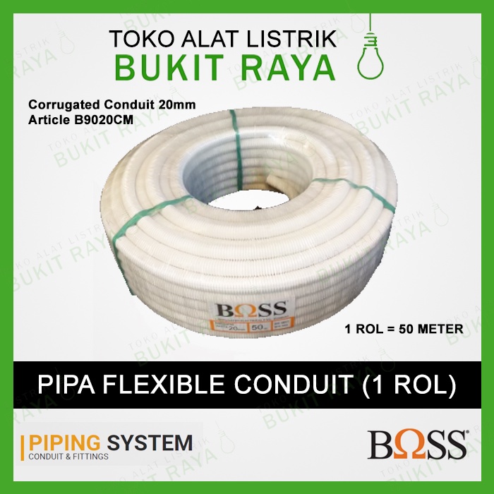 Jual Boss Pipa Flexible Conduit Corrugated Putih Mm Harga Rol M