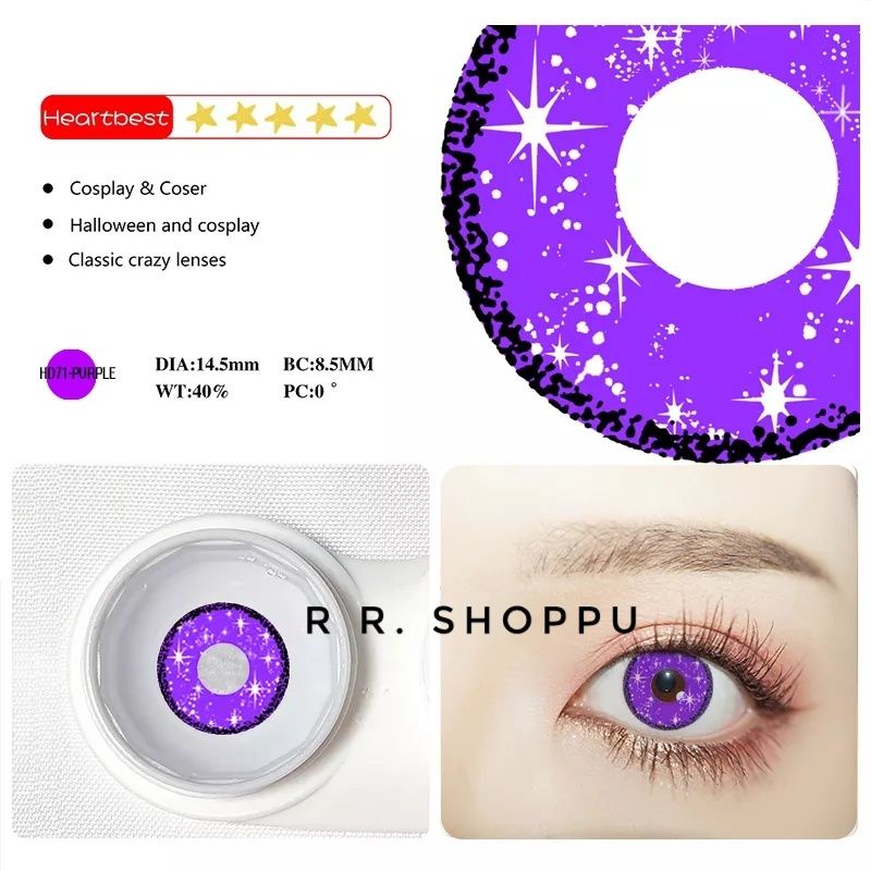 Jual Softlens Cosplay Ai Hoshino Ungu Sparkle Ungu Shinobu Shopee