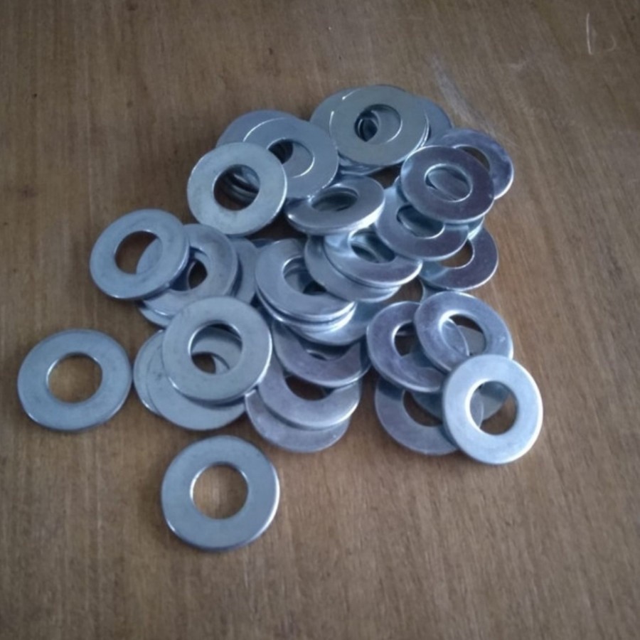 Jual Ring Plat M Putih Galvaniz Washer Plate Flat Glavanis Ring Baut