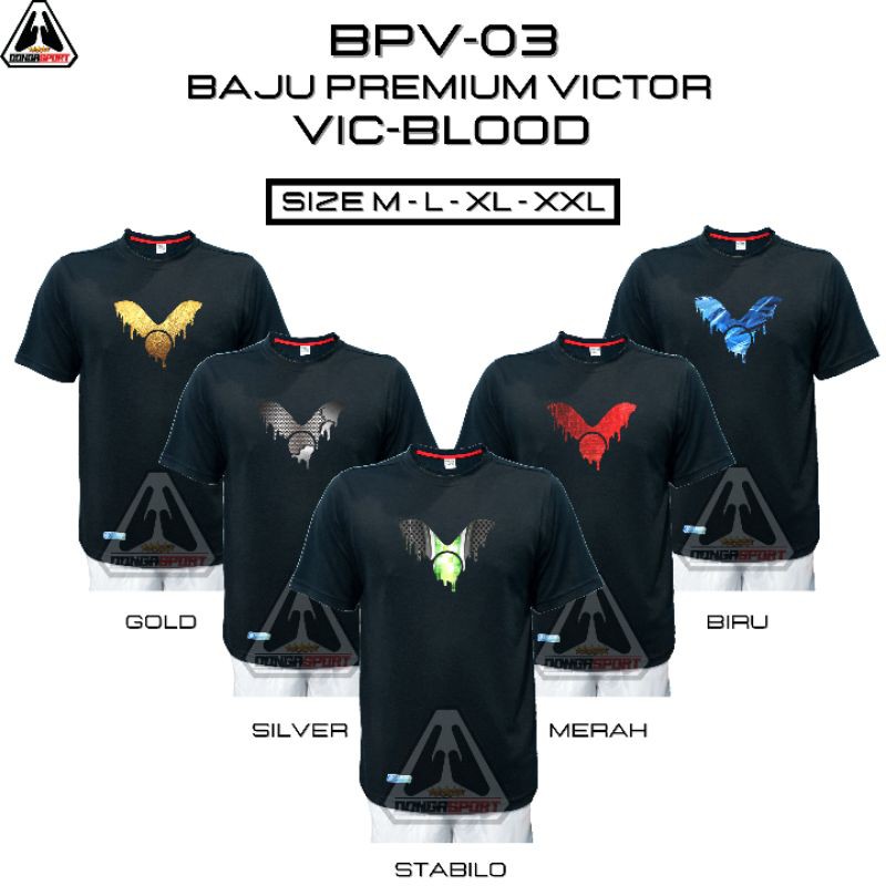 Jual Bpv Vic Blood Baju Badminton Premium Baju Badminton Sablon Dtf