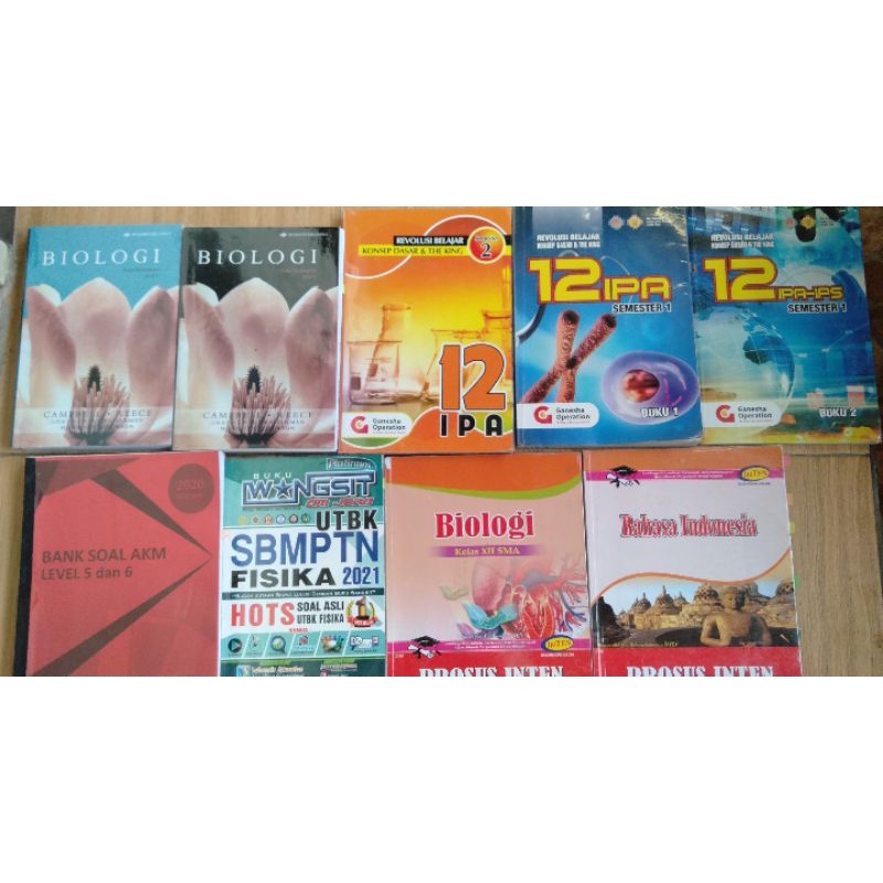 Jual PRELOVED BUKU PELAJARAN SMA UTBK BIOLOGI CAMPBELL KODING GANESHA