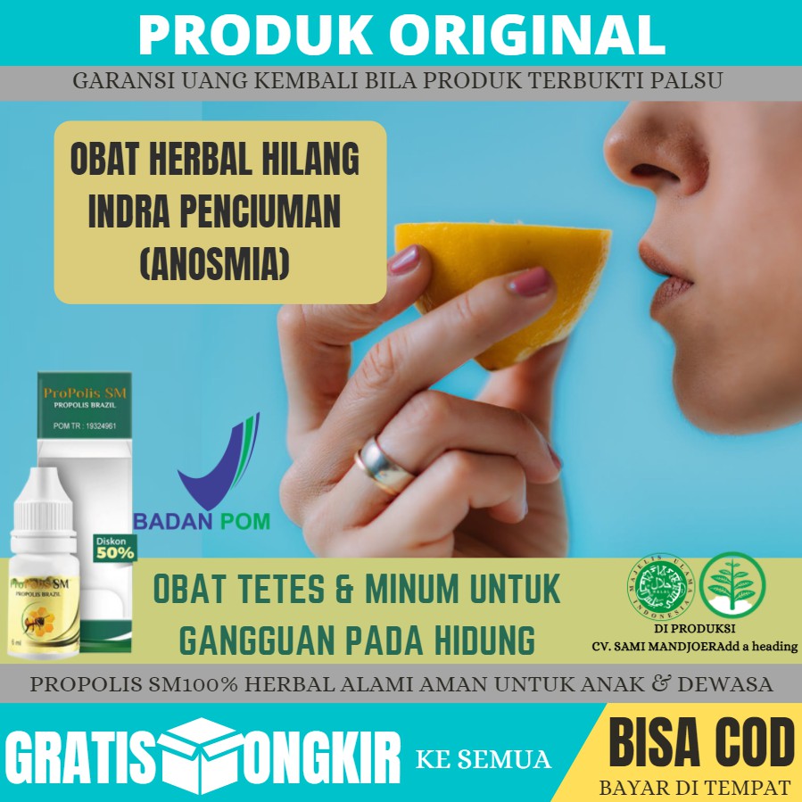 Jual Obat Tetes Anosmia Tradisional Hidung Bau Busuk Indra Penciuman