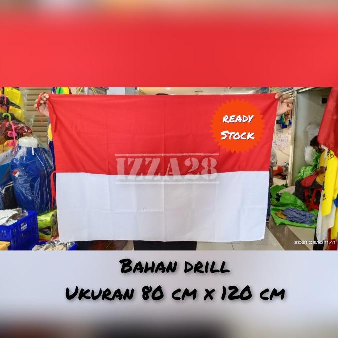 Jual Bendera Merah Putih Bahan Drill Ukuran 80 X 120 Cm Terbaru