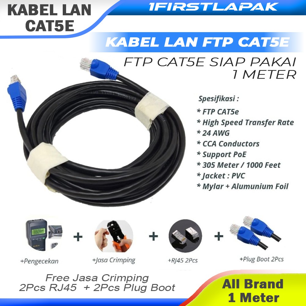 Jual Kabel Lan Stp Ftp Meter Cat E Outdoor Cca Panjang Meter Siap