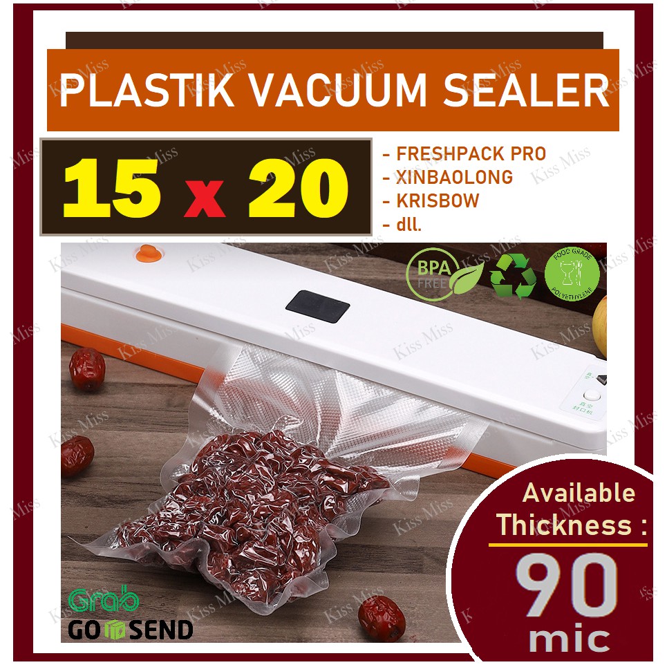 Jual Plastik Vacuum Bag Embossed X Cm Vakum Sealer Vacum