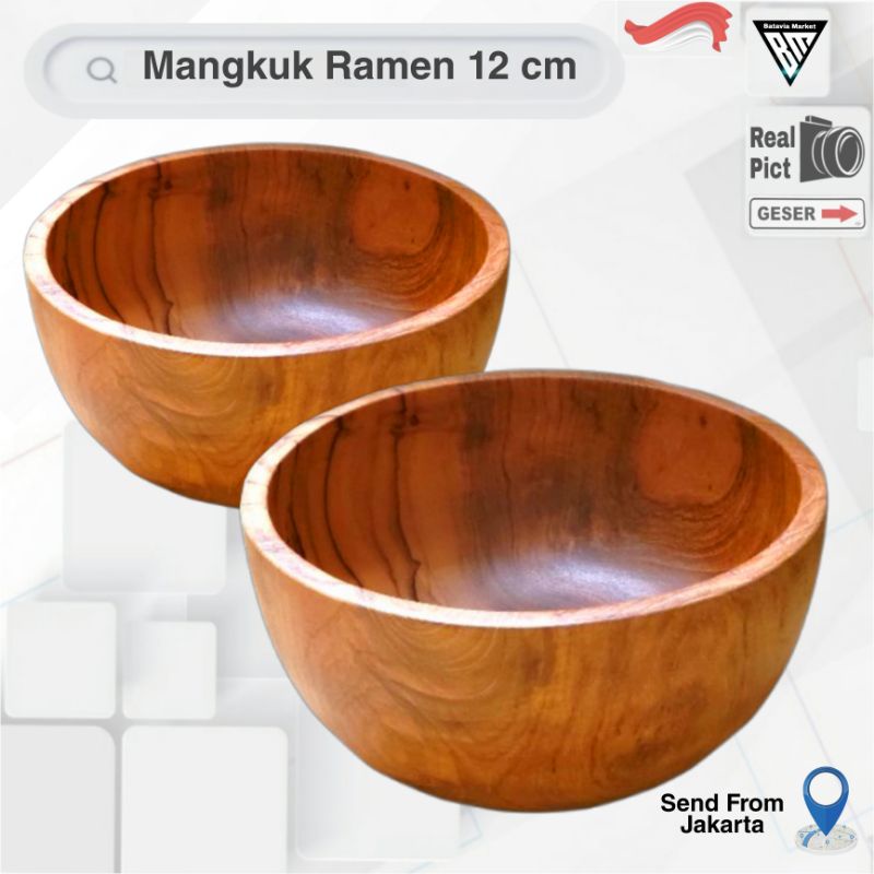 Jual Mangkuk Kayu Mangkuk Mie Mangkok Sop Mangkok Ramen Kayu Jati