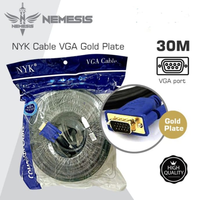 Jual Nyk Kabel Vga Meter Gold Plate Cable Shopee Indonesia