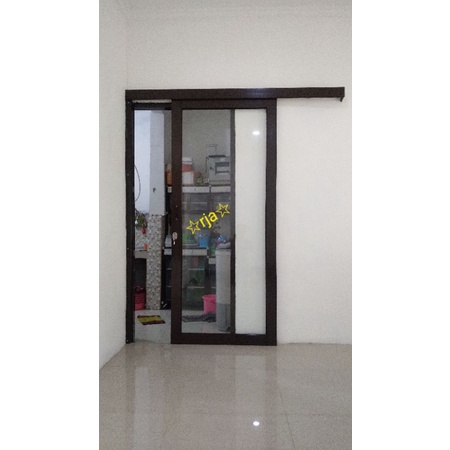 Jual Pintu Aluminium Geser Kaca Sliding Ukr Cm X Cm Shopee Indonesia