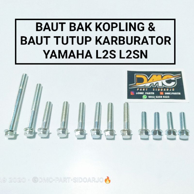 Jual BAUT BAK KOPLING BLOK KANAN YAMAHA L2S L2 SUPER L2SN K8 Kunci