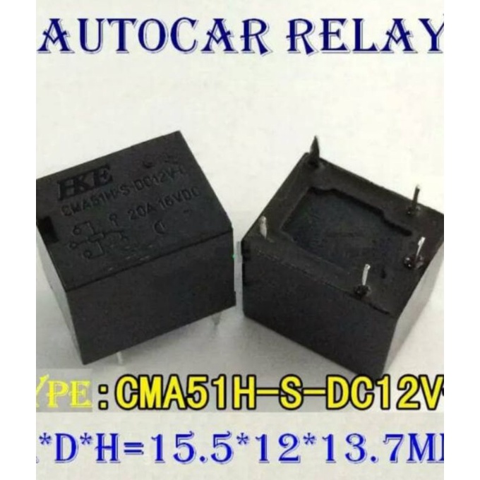 Jual Relay Hke 20a 20ampere 20 Ampere 12v 12volt 12 Volt Mobil Motor