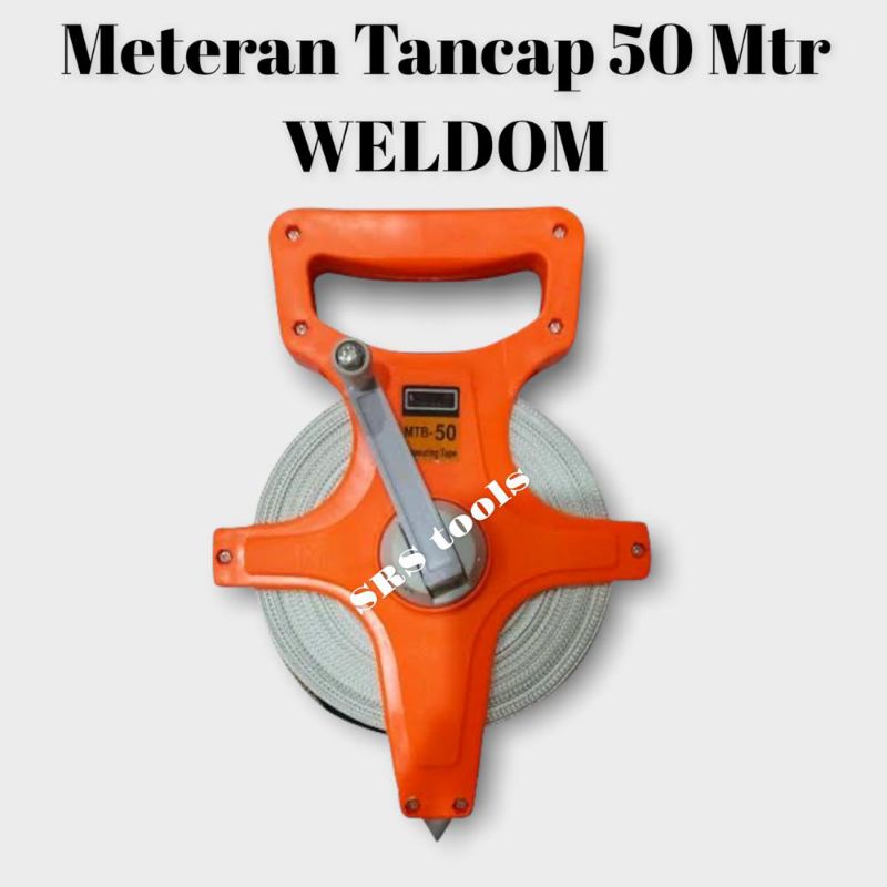 Jual Meteran Tancap 50 Meter Fiber Roll Panjang Roll Meter 50 M