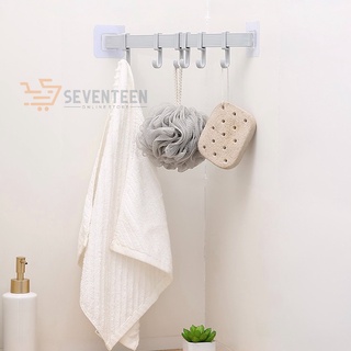 Jual SEVENTEEN GANTUNGAN TEMPEL 6 KAIT HOOK GANTUNGAN SUDUT DINDING