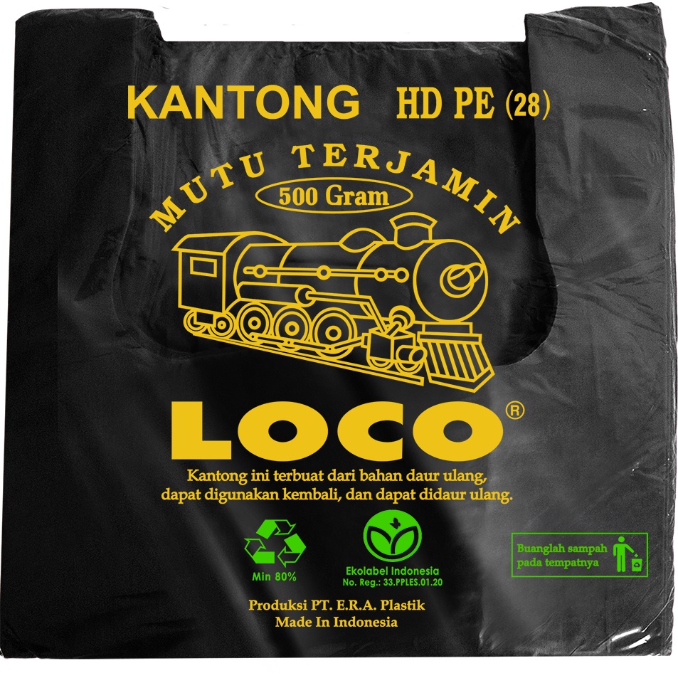 Jual 24x40 28x48 35x55 40x60 LOCO Kantong Plastik Kresek HDPE Tebal