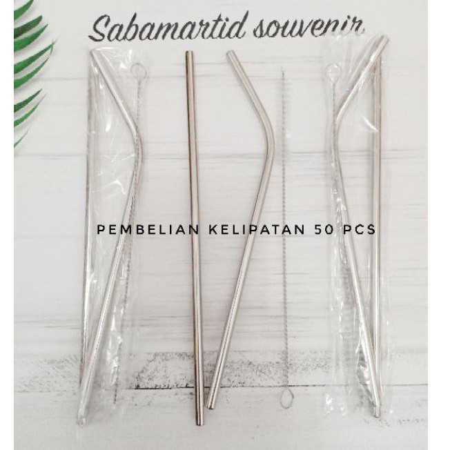 Jual Souvenir Sedotan Stainless Set Kemas Plastik Shopee Indonesia